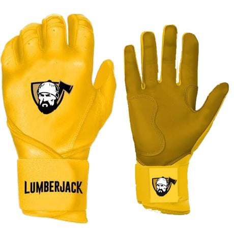Long Cuff Batting Gloves Yellow
