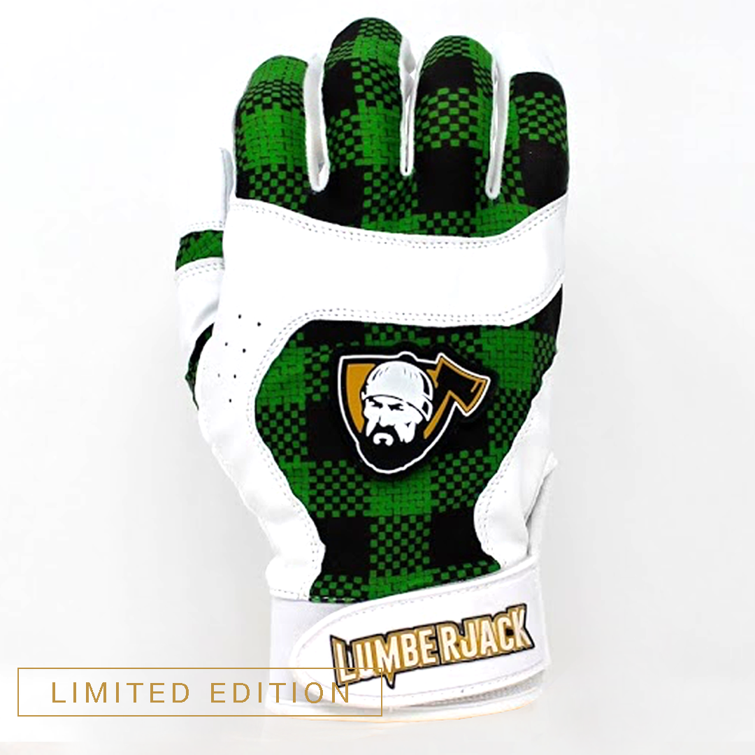Batting Gloves Plaid Green Lumberjack Sports