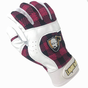 Batting Gloves - Plaid Pink